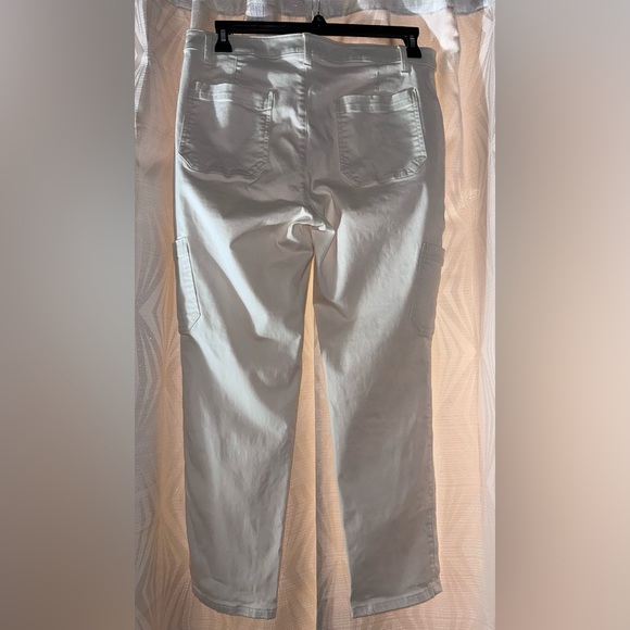 Banana Republic, off white colored ultra soft, cargo pants, size 12. - Picture 2 of 6